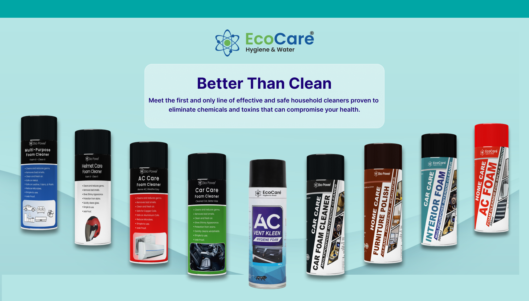 Ecocare's Best Foam Cleaners