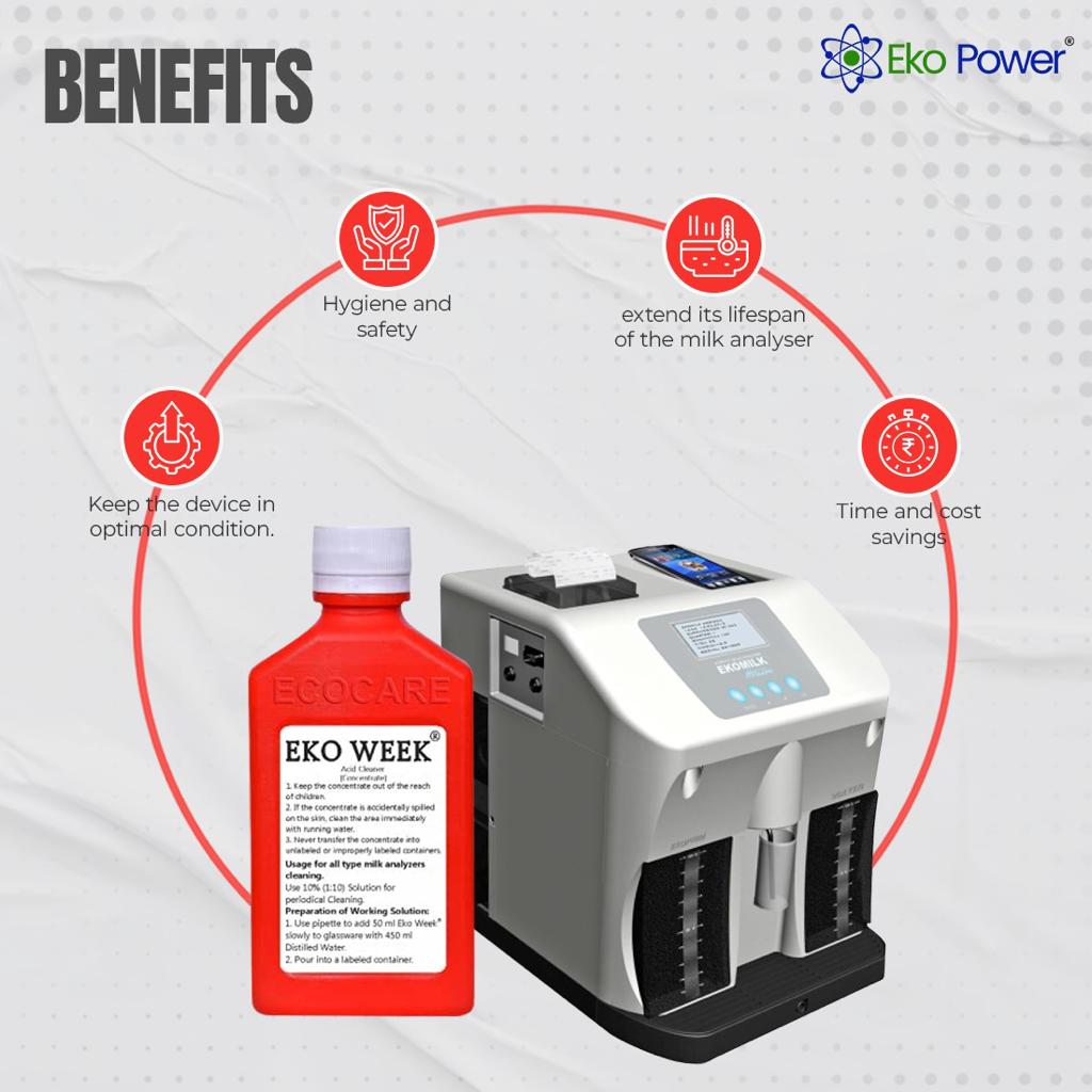 weekly milk analyser cleaner
