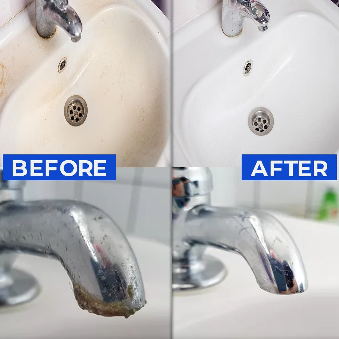 Eko Power Tap, Shower head, Bathroom glass Cleaner | Tough on stains, limescale, water marks | Ready to use | 450ml