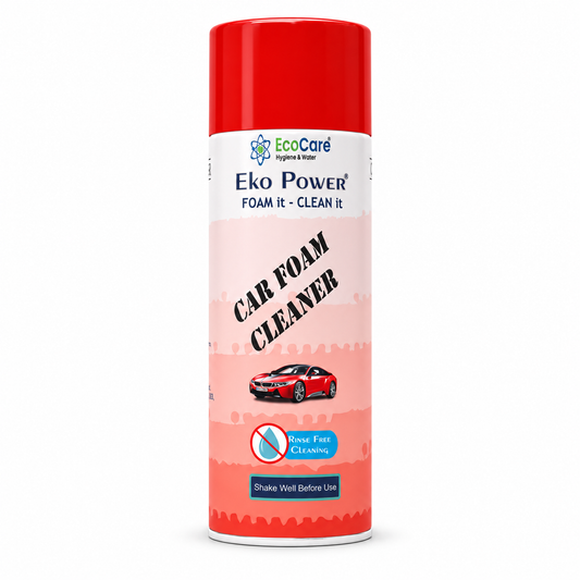 Eko Power Car Foam Cleaner aerosol can with red cap on a white background