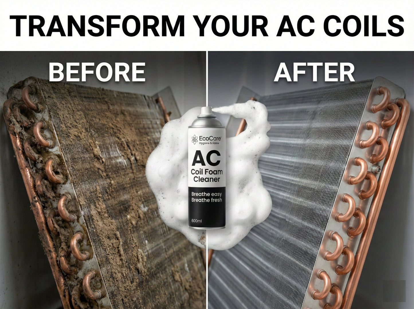 EcoCare AC Coil Foam Cleaner 600ml