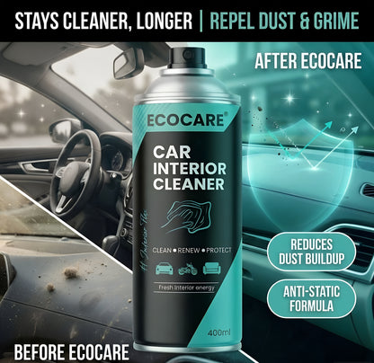 EcoCare 600ml Car Interior Foam Cleaner – High-Density Deep Cleaning Foam for Upholstery, Leather, & Dashboards