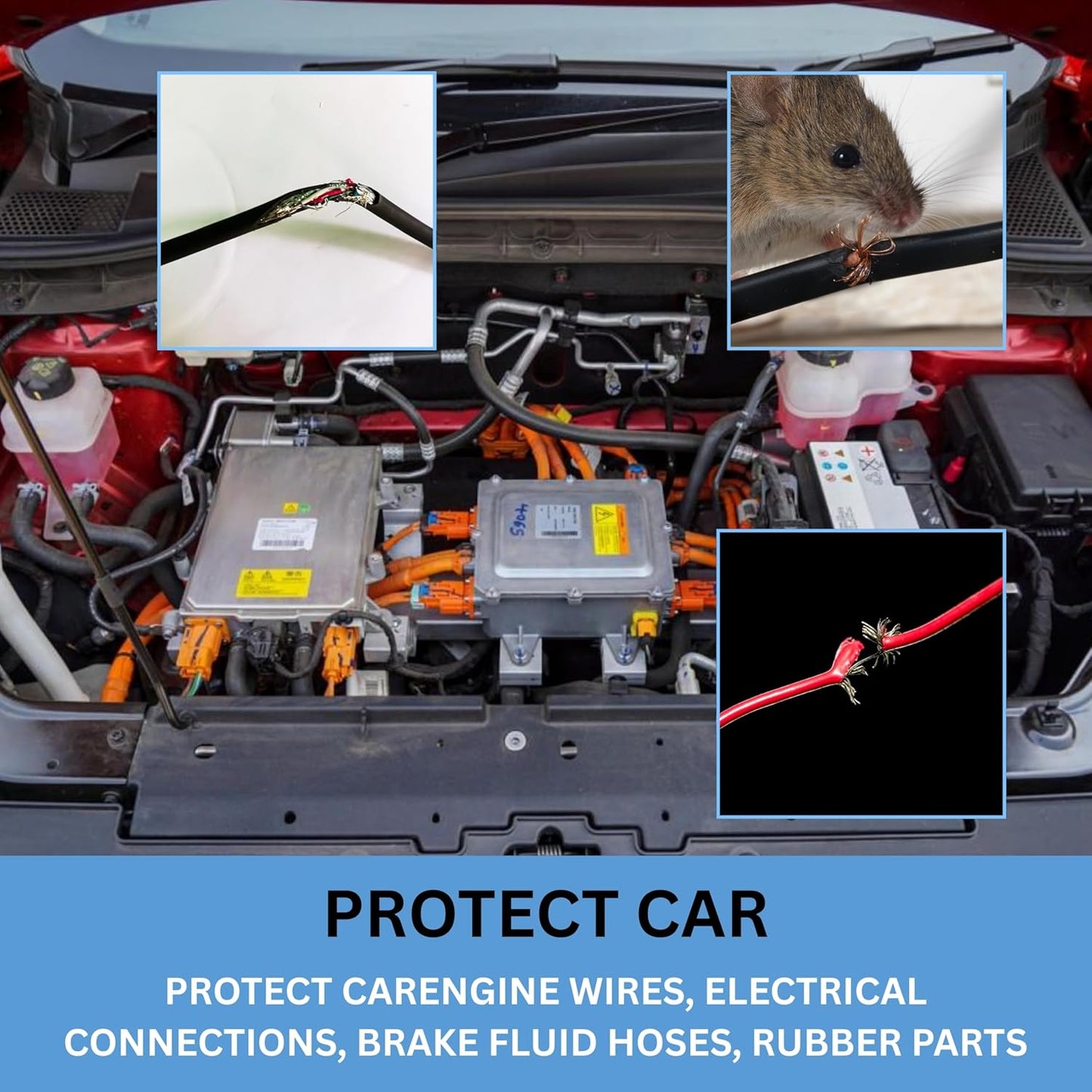 EcoCare Rodent Shield EV Guard – Advanced Rat Repellent Spray for Car Engines (Protects Wires, Cables & Rubber Parts)
