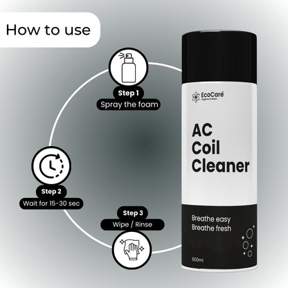 AC Coil Cleaner | Air Conditioner Coil Foam Cleaner| Instant AC Coil Cleaning Agent for both Interior & Exterior Coil Foam Cleaning - 500ml