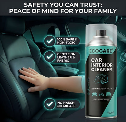 EcoCare 600ml Car Interior Foam Cleaner – High-Density Deep Cleaning Foam for Upholstery, Leather, & Dashboards