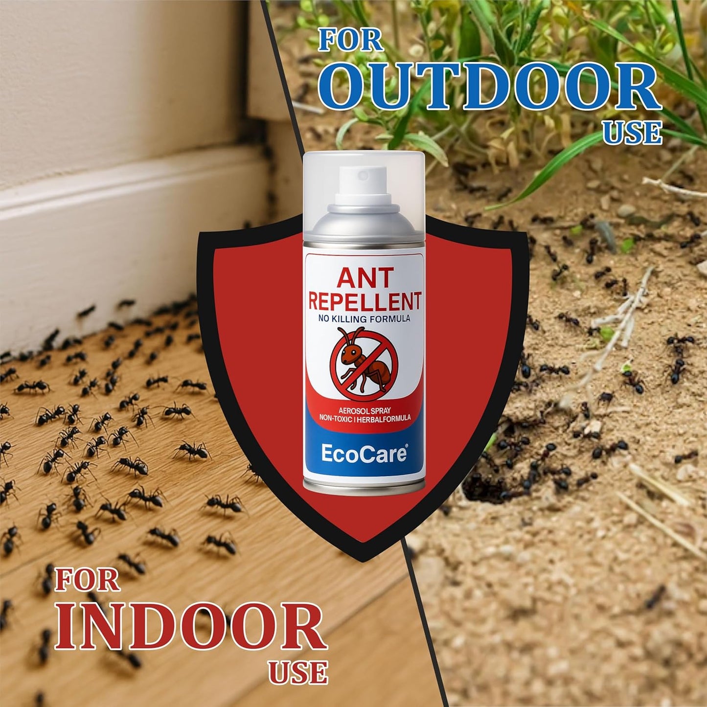 EcoCare Ant Repellent Spray – 100% Plant-Based & Non-Toxic Ant Killer | Safe for Kitchens, Kids & Pets | Rapid Action Formula