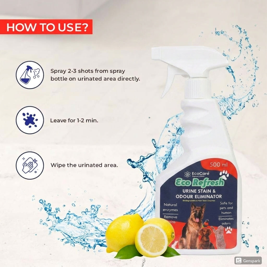EcoCare Eco Refresh Urine Stain & Odour Eliminator Spray (500ml)