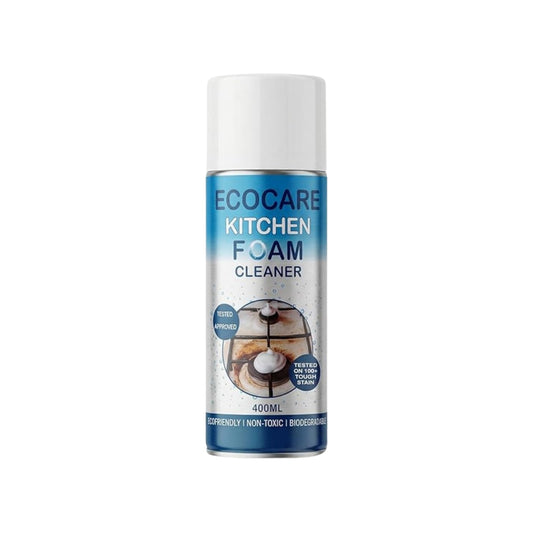 EcoCare Kitchen Foam Cleaner Spray 400ml | Multipurpose Kitchen Degreaser for Stove, Chimney, Oven, Sink & Grease Removal | Non-Toxic Biodegradable Cleaning Foam