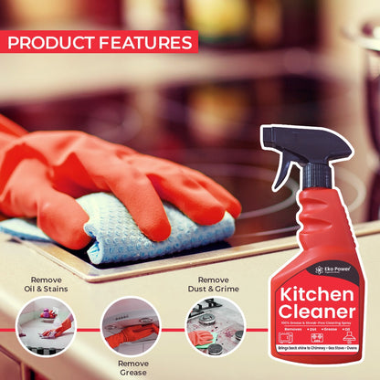 Kitchen Cleaner Spray | Best Spray Cleaner For Kitchen | Efficiently Removes Oil, Grease, Dirt and Food Stains| Suitable For Gas Stoves, Chimney and Kitchen Slabs | 450ml