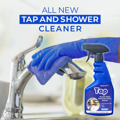 Eko Power Tap, Shower head, Bathroom glass Cleaner | Tough on stains, limescale, water marks | Ready to use |  450ml