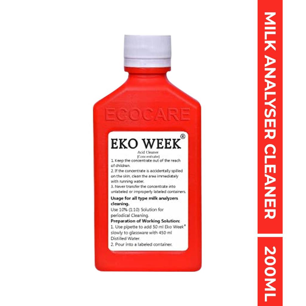 Eko Week® Milk Analyser Cleaner 200ml | Safe on Copper