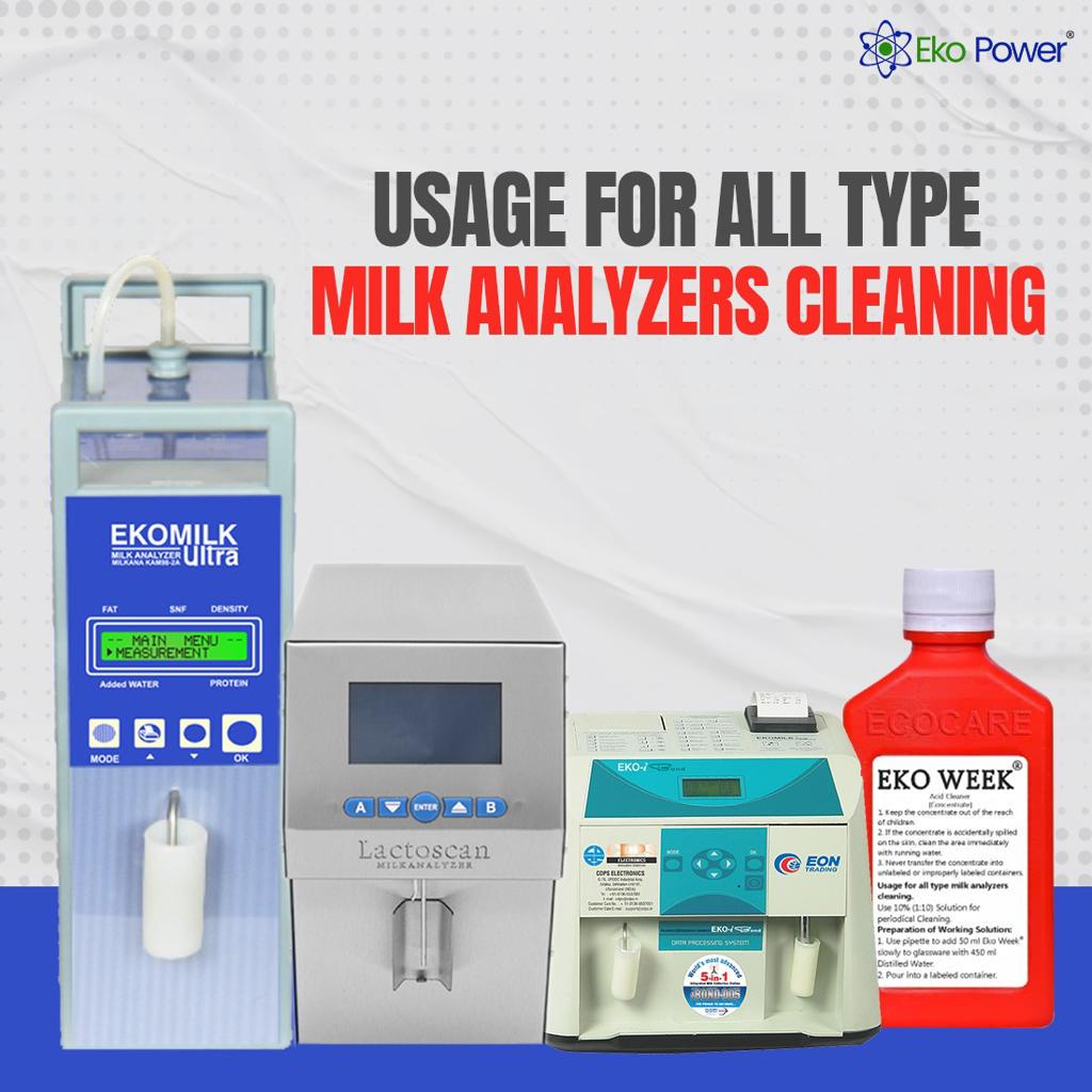 Eko Day and Week combo for daily and weekly cleaning for all type of milk analyzer