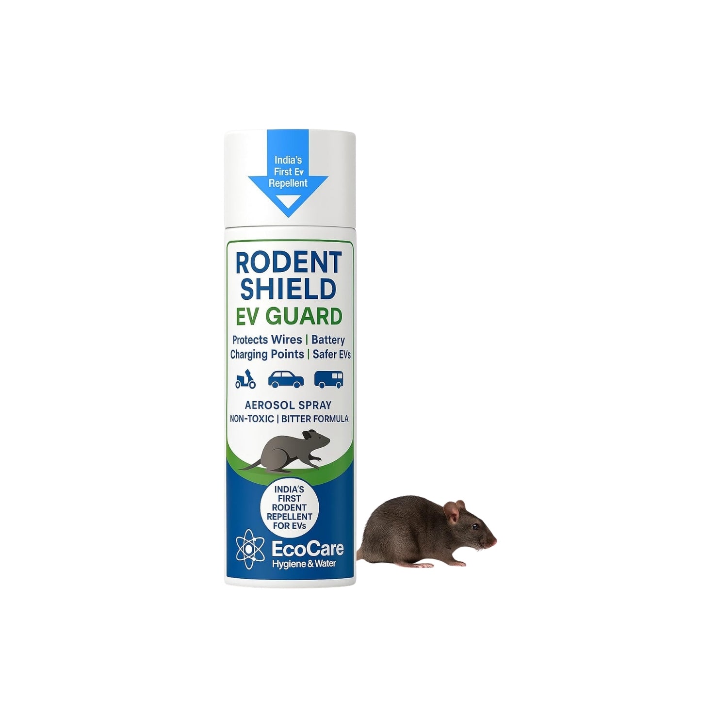 EcoCare Rodent Shield EV Guard – Advanced Rat Repellent Spray for Car Engines (Protects Wires, Cables & Rubber Parts)