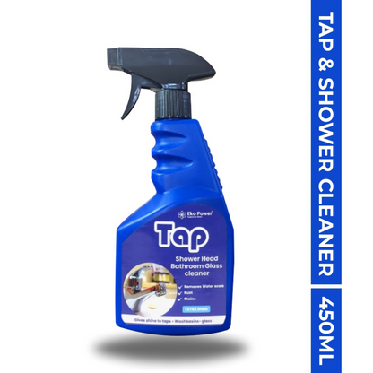 Eko Power Tap, Shower head, Bathroom glass Cleaner | Tough on stains, limescale, water marks | Ready to use |  450ml