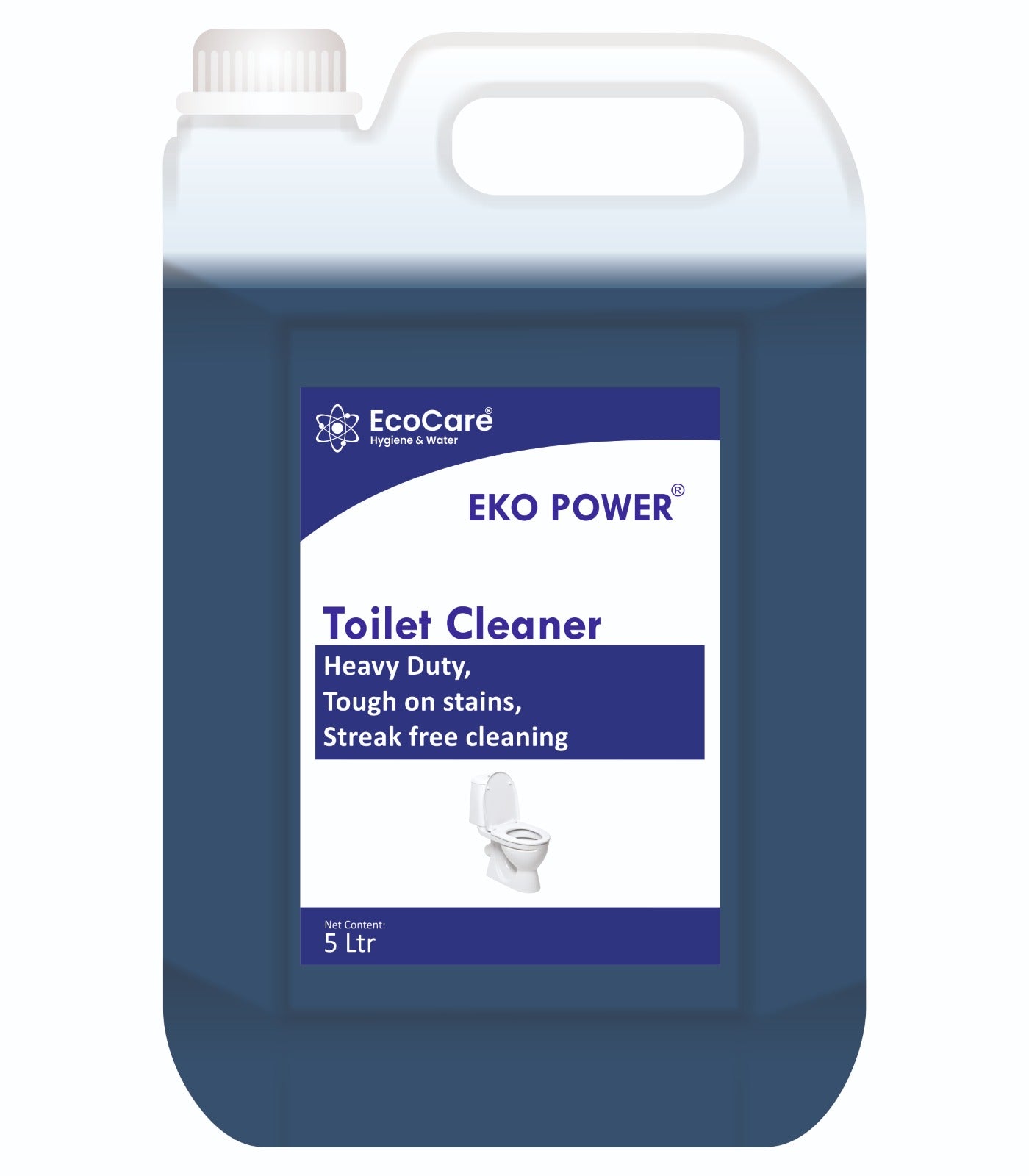 EcoCare® Ultra-Power Toilet Cleaner - 5L | Heavy-Duty Stain Remover & Disinfectant (Bulk Value Pack)
