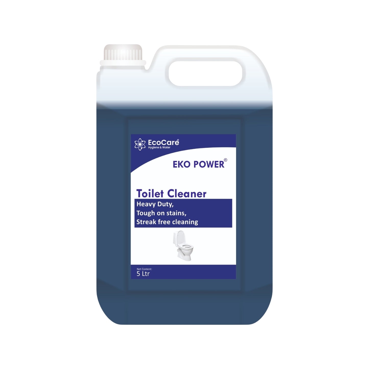 EcoCare® Ultra-Power Toilet Cleaner - 5L | Heavy-Duty Stain Remover & Disinfectant (Bulk Value Pack)