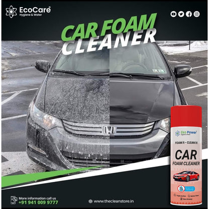 Before and After on using Car Foam