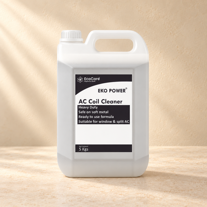 EcoCare AC Coil Cleaner & Shiner - 5 L on a warm neutral studio background