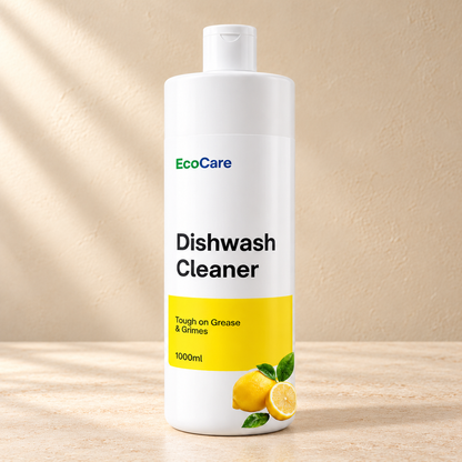 EcoCare Concentrated Dishwash Cleaner - 1000 ml on a warm neutral studio background