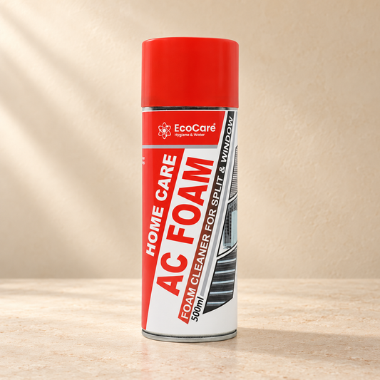 Eko Power AC Foam Cleaner for Split & Window AC on a warm neutral studio background