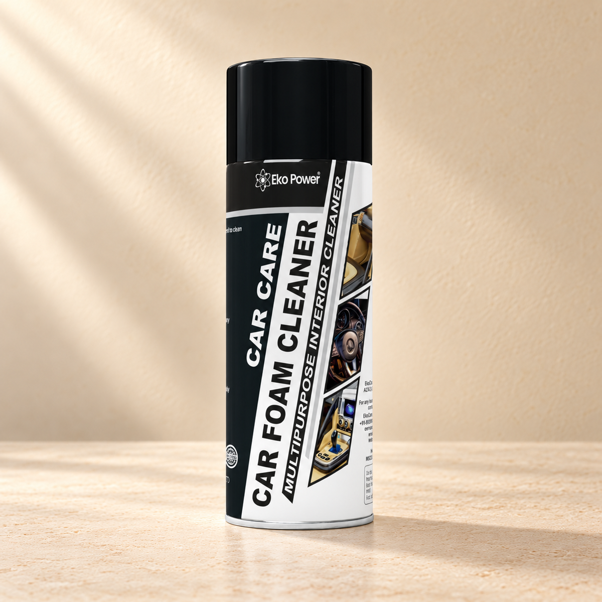 Eko Power Car Foam Cleaner - 300 ml, Pack of 2 on a warm neutral studio background