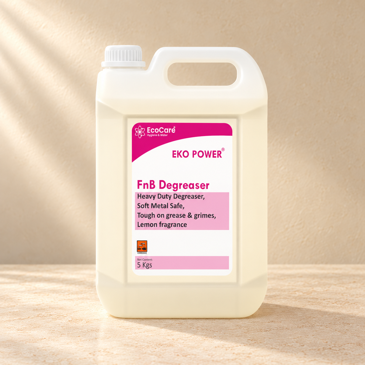 Eko Power Heavy-Duty Degreaser & Oil Remover - 5 L on a warm neutral studio background