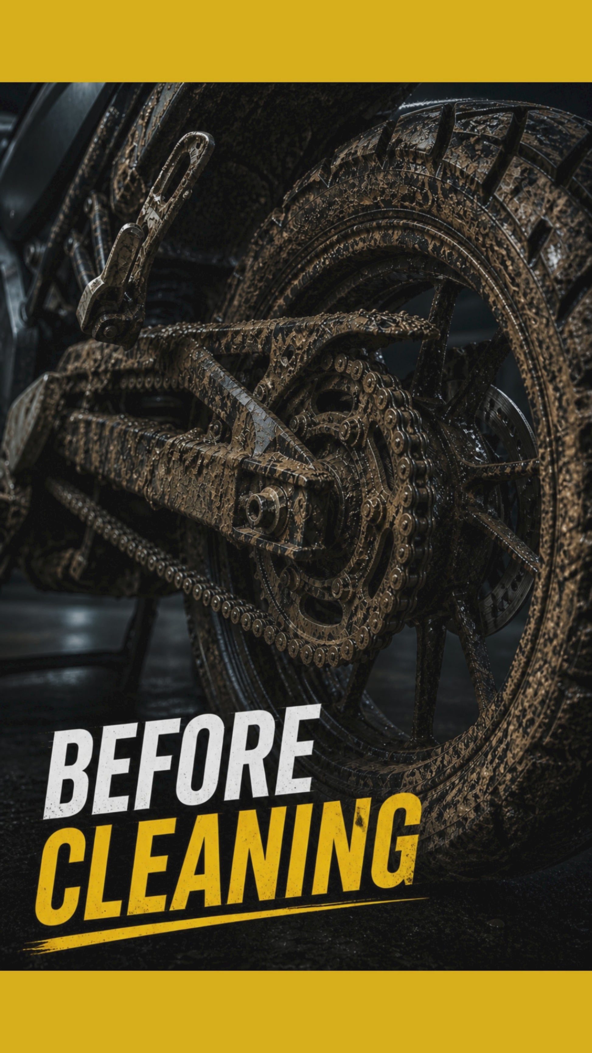 Watch the magic of the foam melting the dirt and grime with it.
