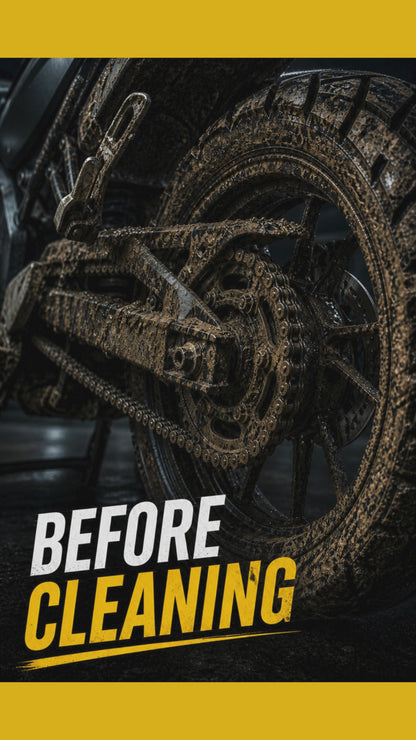 Watch the magic of the foam melting the dirt and grime with it.